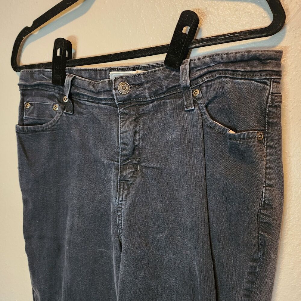 Signature by Levi Strauss Womens 14 Long Black Mid Rise Bootcut Jeans Stretch